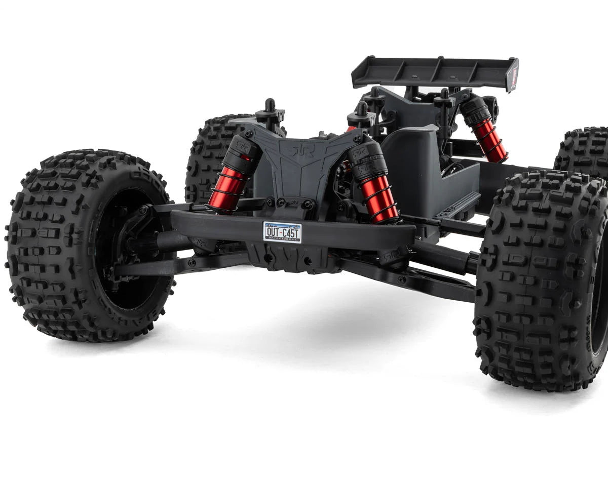 Arrma ARA4410V2T4 Outcast 4S V2 BLX Brushless RTR 1/10 Stunt Truck (Red) w/SLT3 2.4GHz Radio & Smart ESC