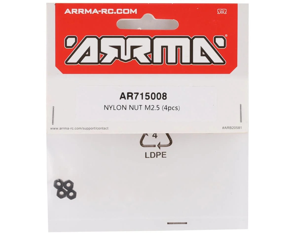 Arrma AR715008 M2.5 Nylon Nut (4)