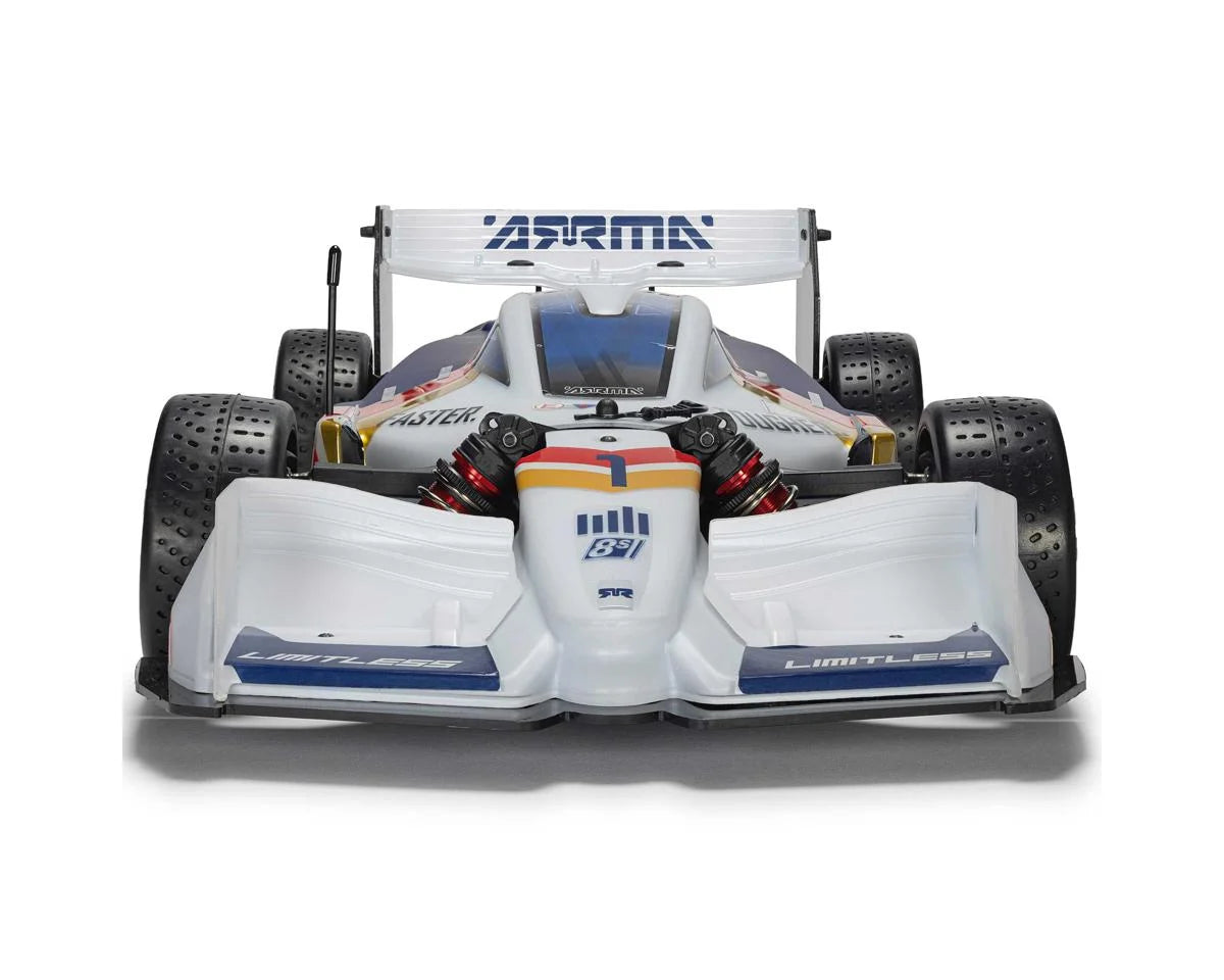 Arrma ARA7816T2 Limitless 120 8S BLX 4WD RTR Electric Brushless Street Speed (White/Blue) w/DX3 Radio, Smart ESC & AVC