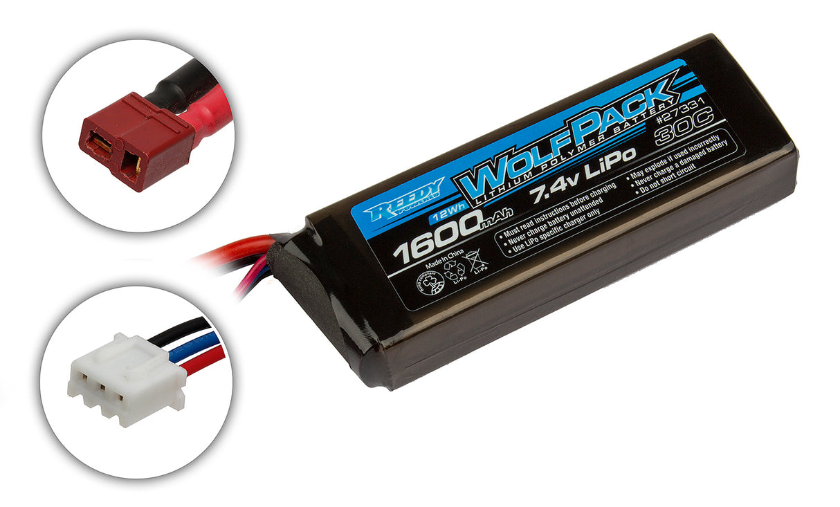 TEAM ASSCOCIATED ASC27331 Wolfpack LiPo 1600mAh 30C 7.4V Battery Pack