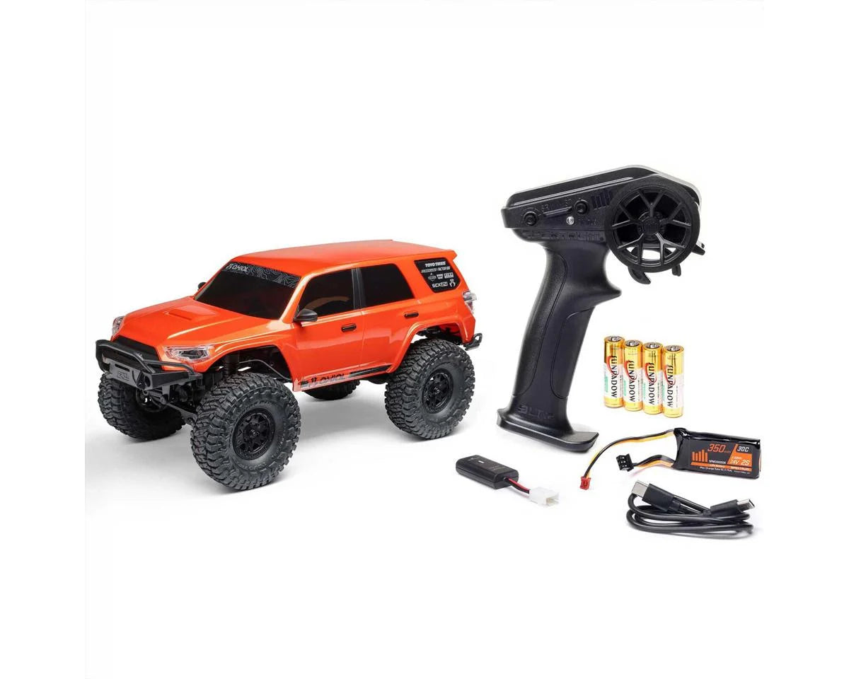 Axial AXI-2035T1 SCX24 Toyota 4Runner 1/24 4WD RTR Scale Mini Crawler (Orange) w/2.4GHz Radio, Battery & Charger