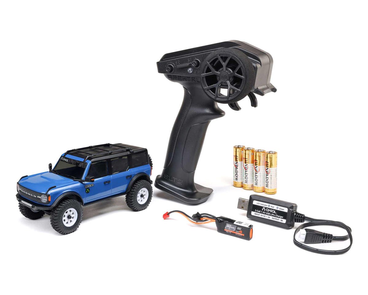 Axial AXI-2048T1 SCX30 Ford Bronco 1/30 4WD RTR Scale Mini Crawler w/2.4GHz Radio, Battery & Charger
