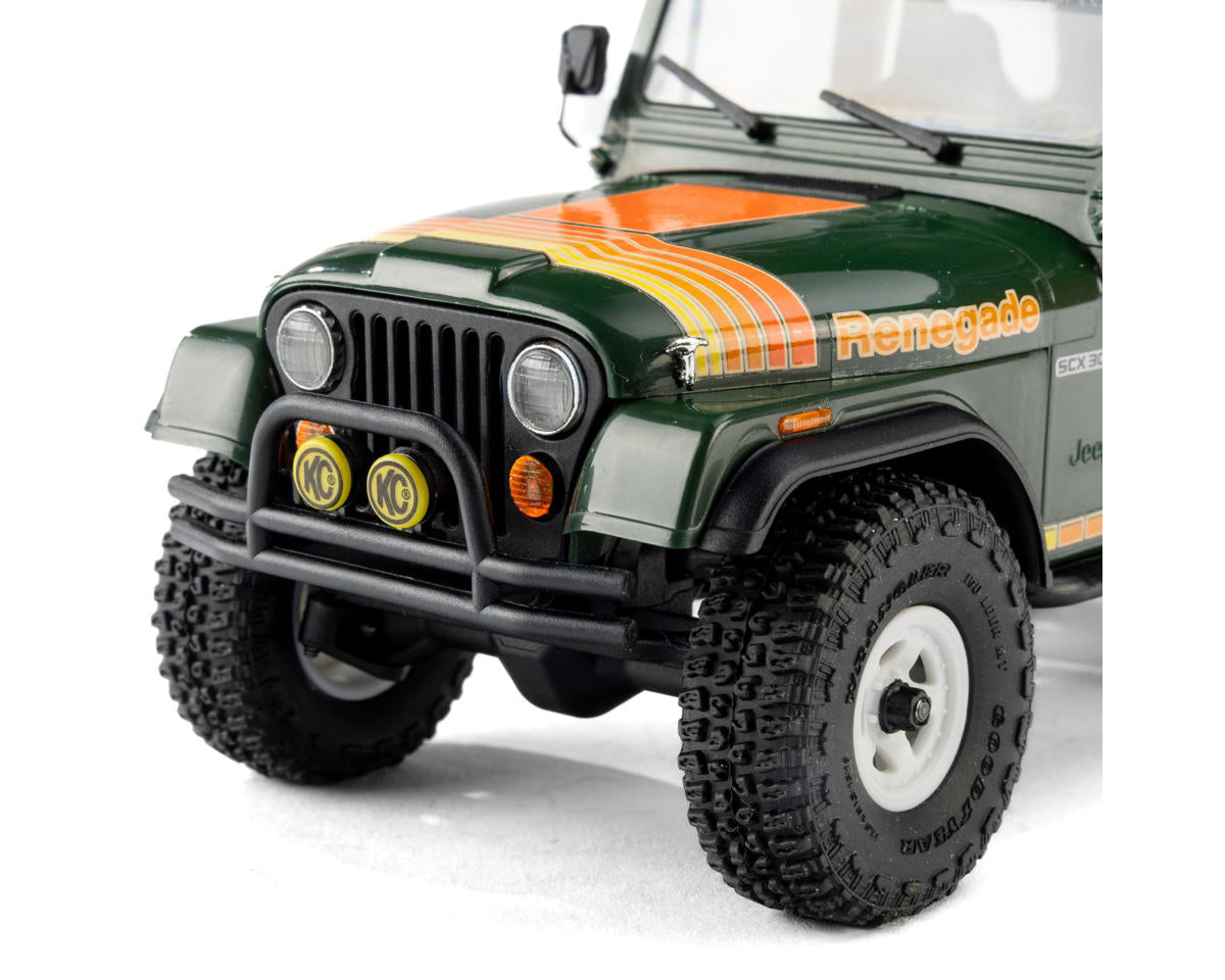 Axial AXI-3273T2 SCX30 Jeep CJ-7 Renegade 1/30 4WD RTR Scale Mini Crawler (Classic Version) (Green) w/2.4GHz Radio, Battery & Charger