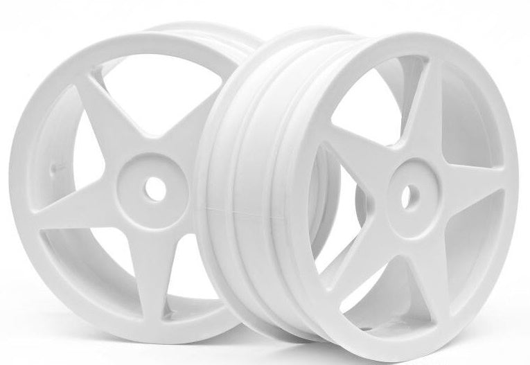 HPI HPI3625 31mm 6-Spoke Touring Car Wide Wheels White (3625)