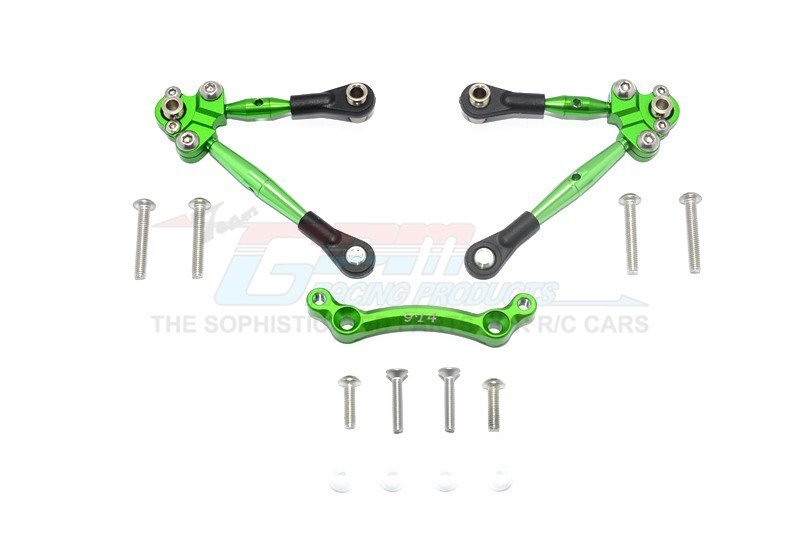 GPM RACING GT049F TRAXXAS 4WD GT4 TEC 2.0 Aluminum Front Tie Rods With Stabilizer For C Hub -13pc set