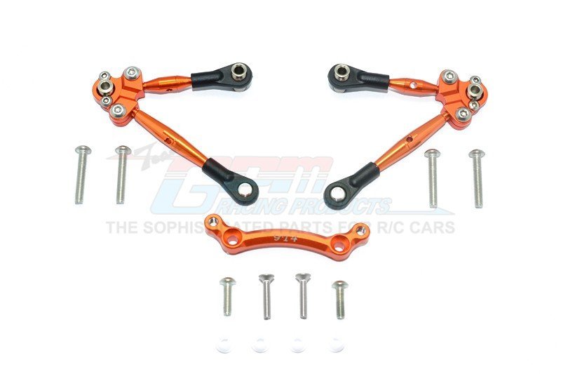 GPM RACING GT049F TRAXXAS 4WD GT4 TEC 2.0 Aluminum Front Tie Rods With Stabilizer For C Hub -13pc set