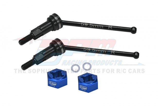 GPM MGG059RS ARRMA GRANITE GROM MEGA 4140 Medium Carbon Steel Rear CVD Drive Shafts With Aluminum 7075 Wheel Hex