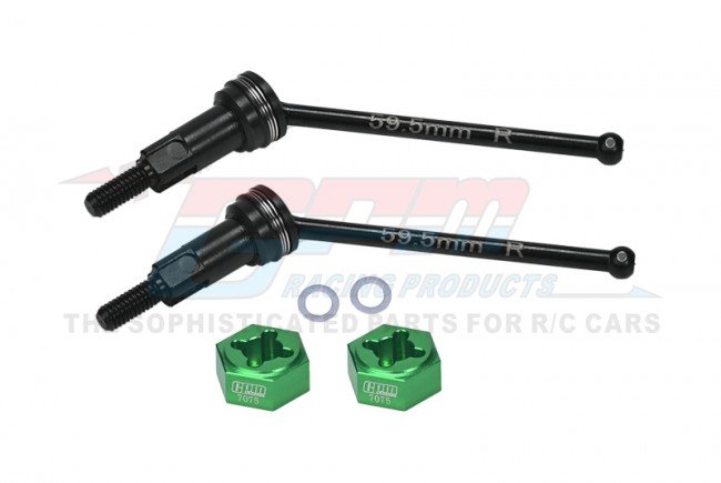 GPM MGG059RS ARRMA GRANITE GROM MEGA 4140 Medium Carbon Steel Rear CVD Drive Shafts With Aluminum 7075 Wheel Hex
