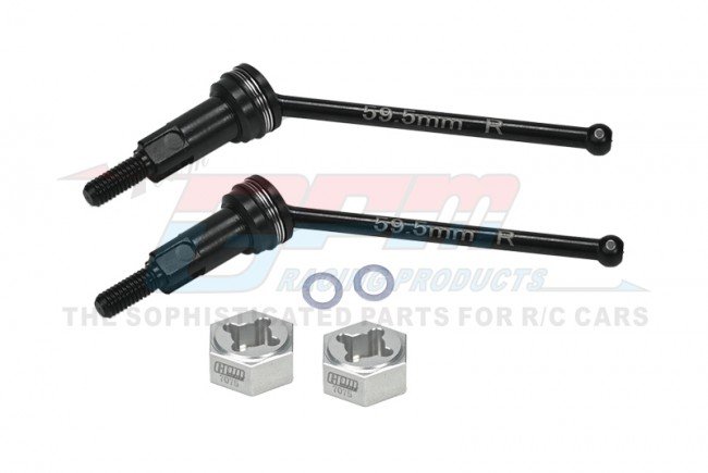 GPM MGG059RS ARRMA GRANITE GROM MEGA 4140 Medium Carbon Steel Rear CVD Drive Shafts With Aluminum 7075 Wheel Hex