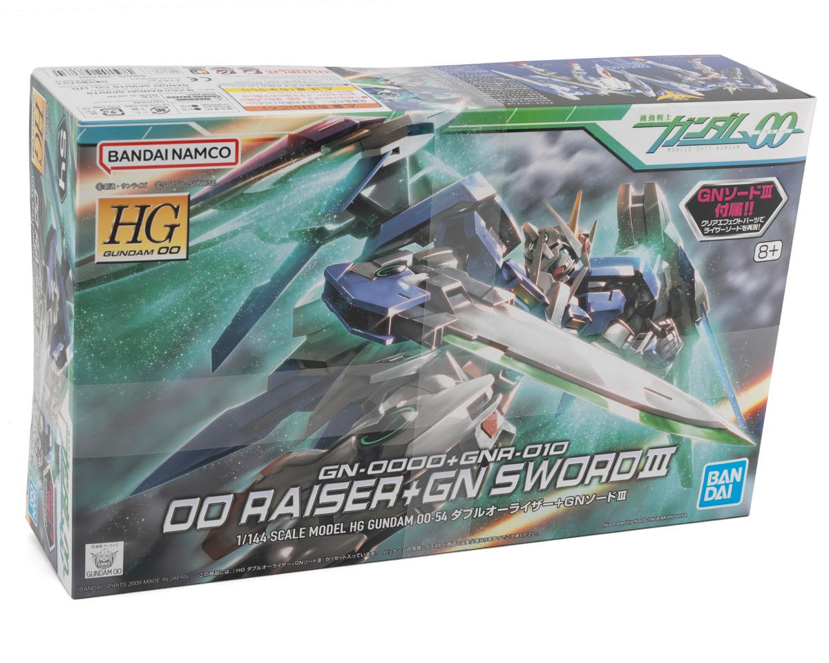 Bandai BAS2087003 1/144 HG00 #54 00 Raiser + GN Sword III "Gundam 00" Plastic Model Kit