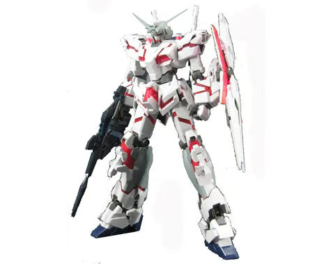 Bandai BAS2091784 1/100 MG Unicorn Gundam HD Color + MS Cage "Gundam UC" Plastic Model Kit