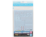Bandai BAS2407623 RG GD-112 1/144 Unicorn Gundam "Gundam UC" Waterslide Decals
