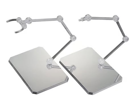 Bandai BAS2723565 Action Base 6 Display Stand (Clear) w/Mirror Stickers For Gundam Models