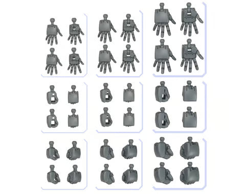 Bandai BAS2733943 Gunpla Option Parts #03 Rectangular Hands Accessory Kit