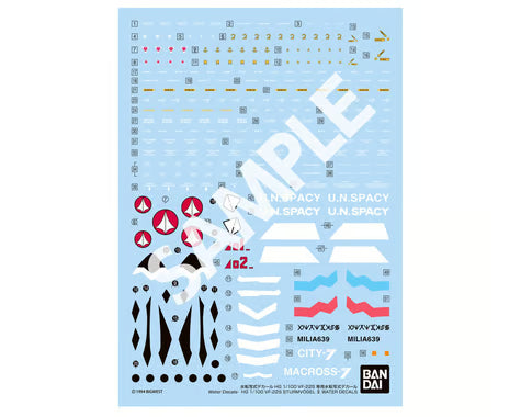 Bandai BAS2777016 HG 1/100 VF-22S Sturmvogel II "Macross" Waterslide Decals