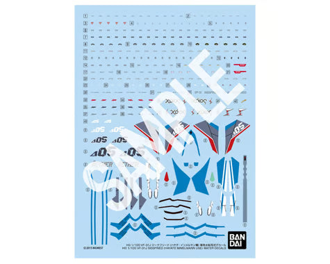 Bandai BAS2809258 HG 1/100 VF-31J Siegfried "Macross Delta" Waterslide Decal Sheet