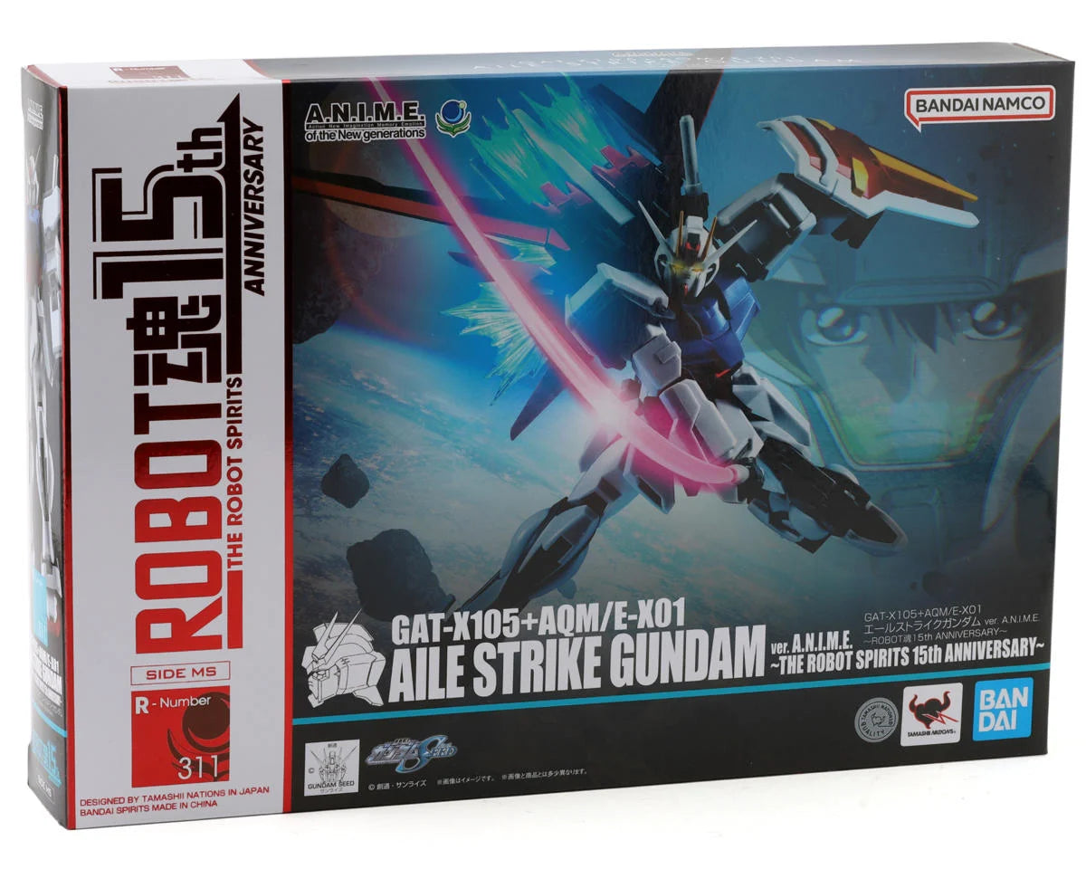 Bandai BAS65549 A.N.I.M.E. Aile Strike Gundam (15th Anniversary) Action Figure Model Kit