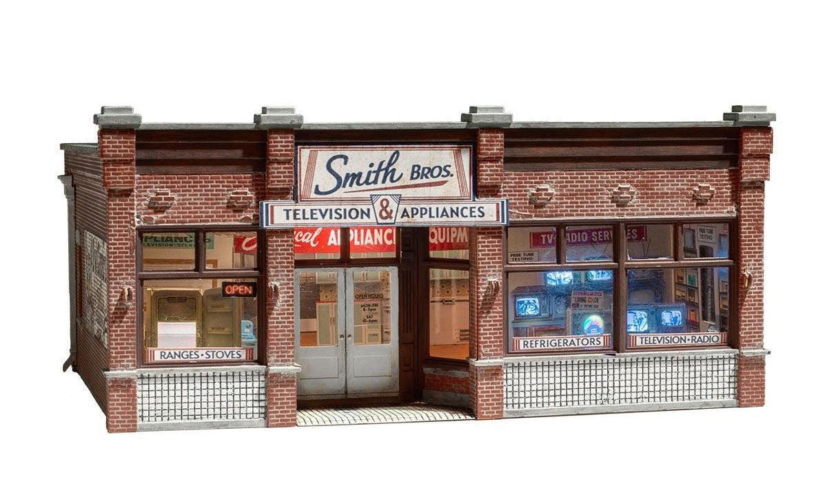 Woodland Scenics BR5873 O Scale Smith Brothers TV & Appliance Built-&-Ready