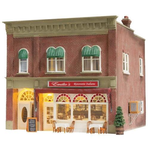 Woodland Scenics BR5055 HO Scale Emilio's Italian Restaurant Building Bulit