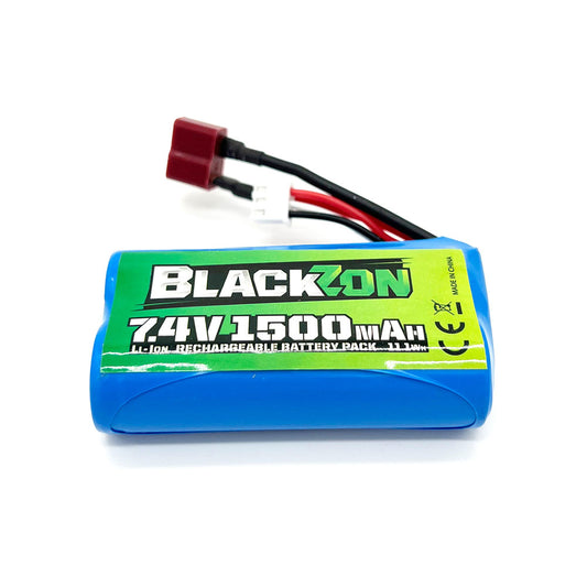 Black Zon BZN540149  Battery Pack (Li-ion 7.4V, 1500mAh), w/T-Plug, Smyter