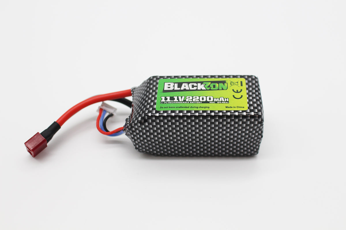 BLACK ZON 540248 Smyter MT Turbo Battery Pack (LiPo 11.1V, 1800mAh), w/T-Plug