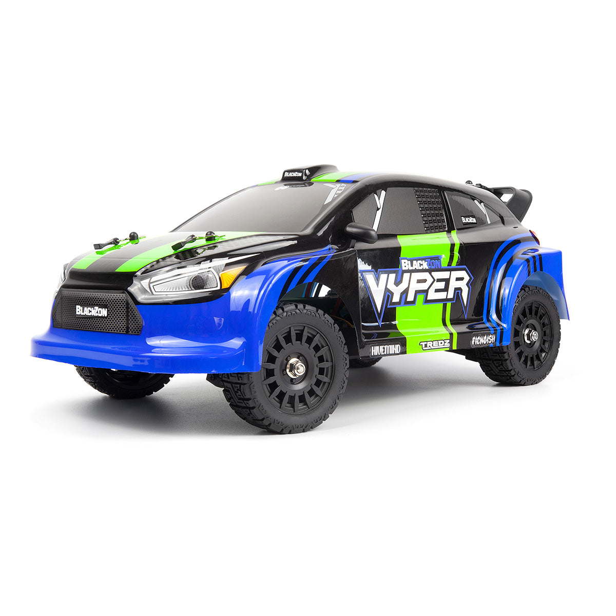 BlackZon BZN540282 Vyper RX 1/16 4WD Rally Car - Blue/Green
