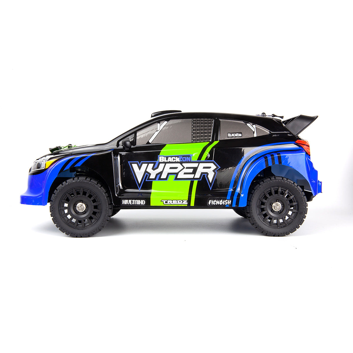 BlackZon BZN540282 Vyper RX 1/16 4WD Rally Car - Blue/Green