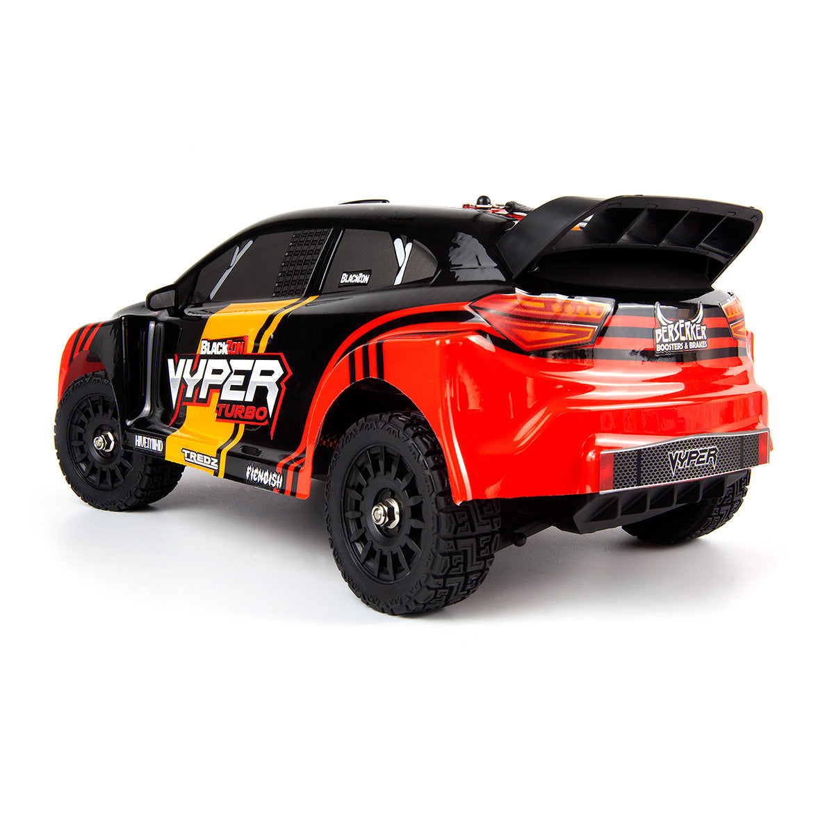 BlackZon BZN540283 Vyper RX Turbo 1/16 4WD 2S Brushless Rally Car - Red/Orange