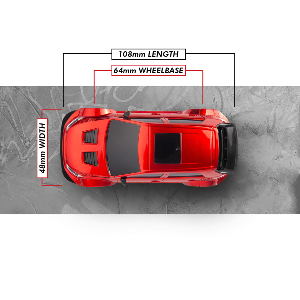 BlackZon BZN548100 Myte D 1/43 Drift Car - Red