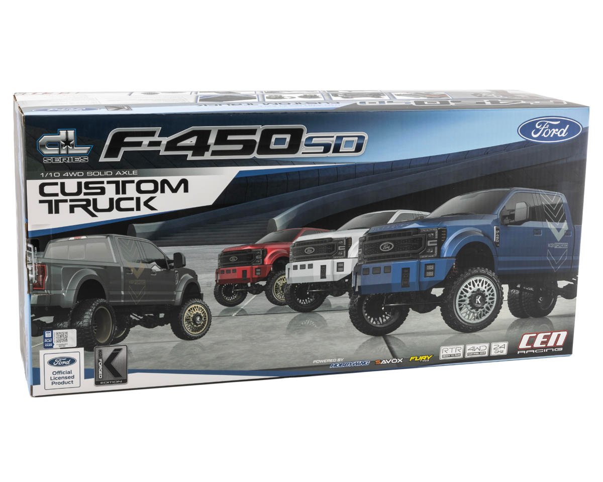 CEN CEG8986 Ford F450 SD KG1 Edition 1/10 RTR Custom Dually Truck (Blue Galaxy) w/2.4GHz Radio