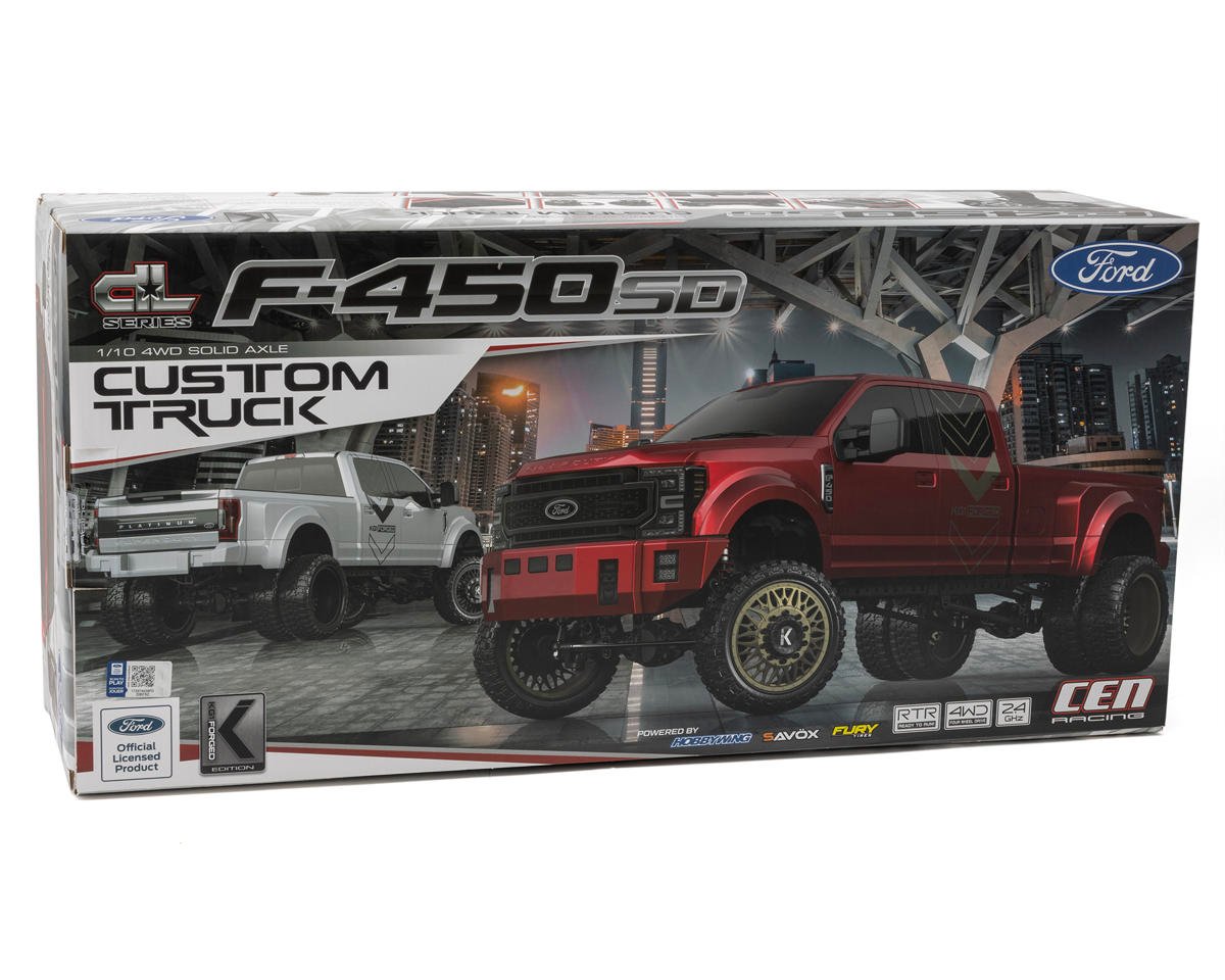 CEN CEG8987 Ford F450 SD KG1 Edition 1/10 RTR Custom Dually Truck (Grey Titanium) w/2.4GHz Radio