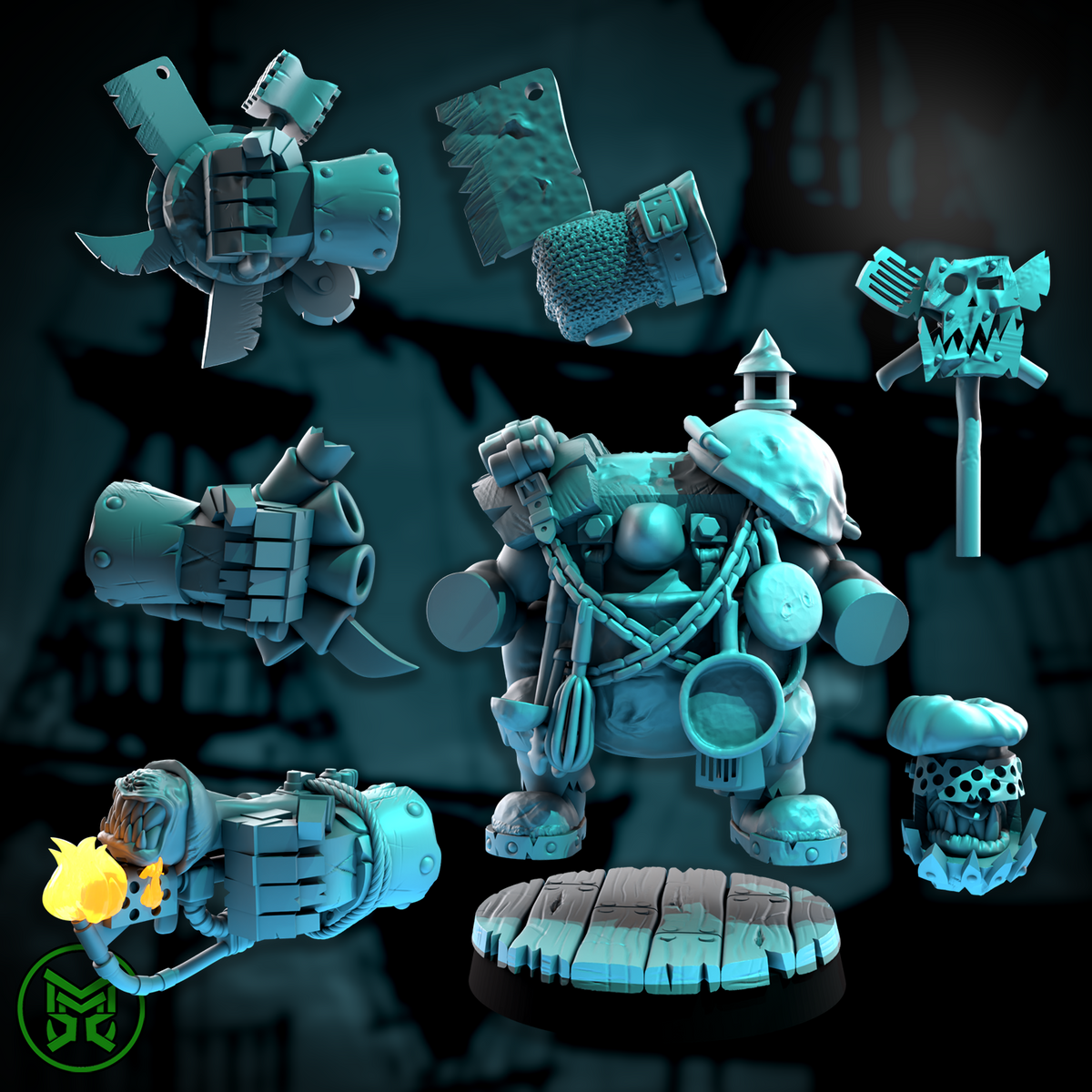 3d Printed Da Pirate Cook by Mekka Miniatures