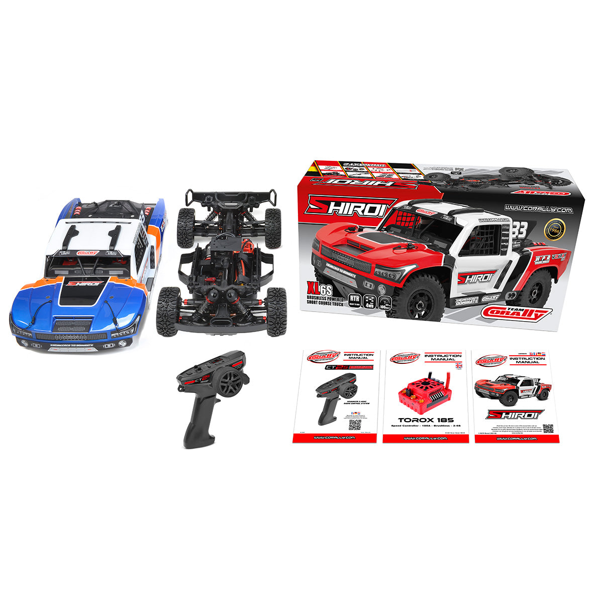 Corally COR00278-B Shiroi XP6 1/8 6S Short Course Truck, RTR Version, Blue