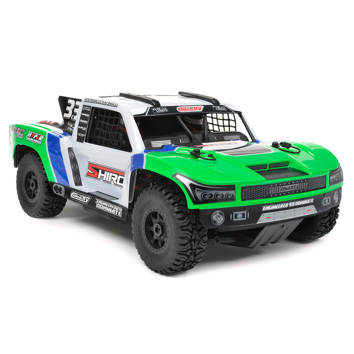 Corally COR00478-G Shiroi XP6 1/8 6S Short Course Truck, Roller Version, Green