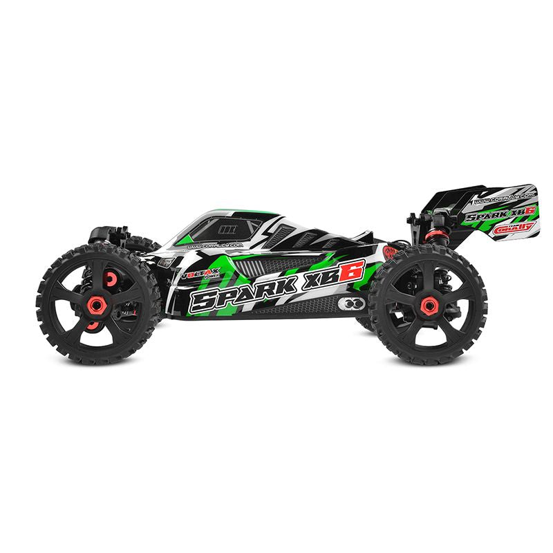 Corally COR00485-G Spark XB6 1/8 6S Basher Buggy, ROLLER, Green