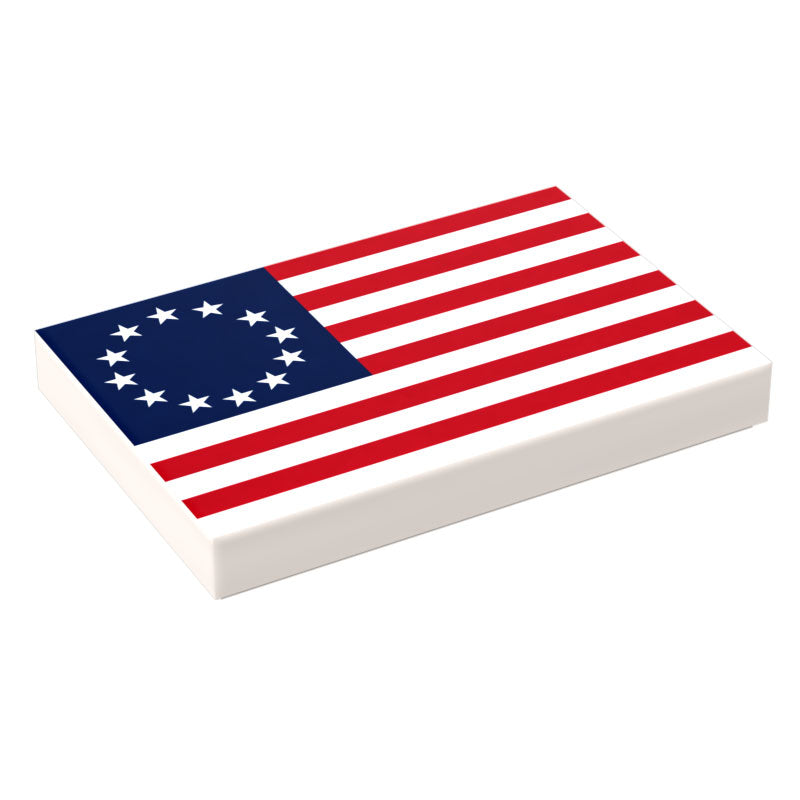 USA Betsy Ross, 13 Original Colonies Flag (2x3 Tile)