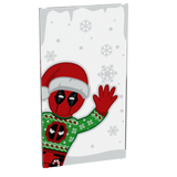 Christmas Deadpool Peek-A-Boo 4x6 Glass Window