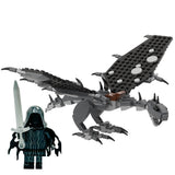 Fell Beast w/ Ringwraith Minifig Building Set made using LEGO parts - B3 Customs