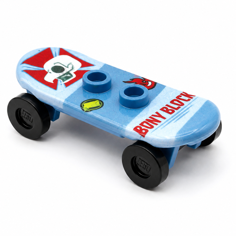 Bony Block Skateboard for Minifig