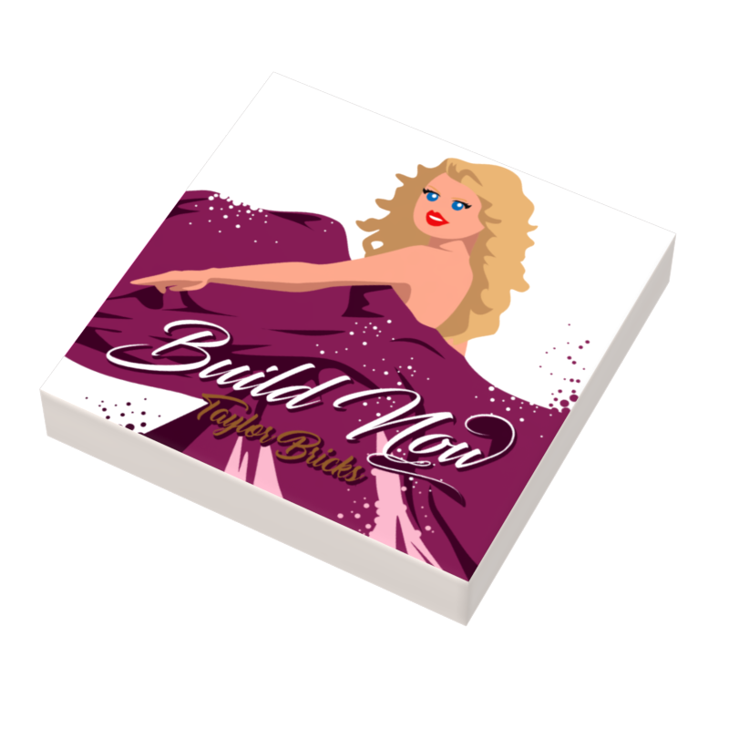 Taylor Bricks Speak Now Music Album Cover (2x2 Tile)