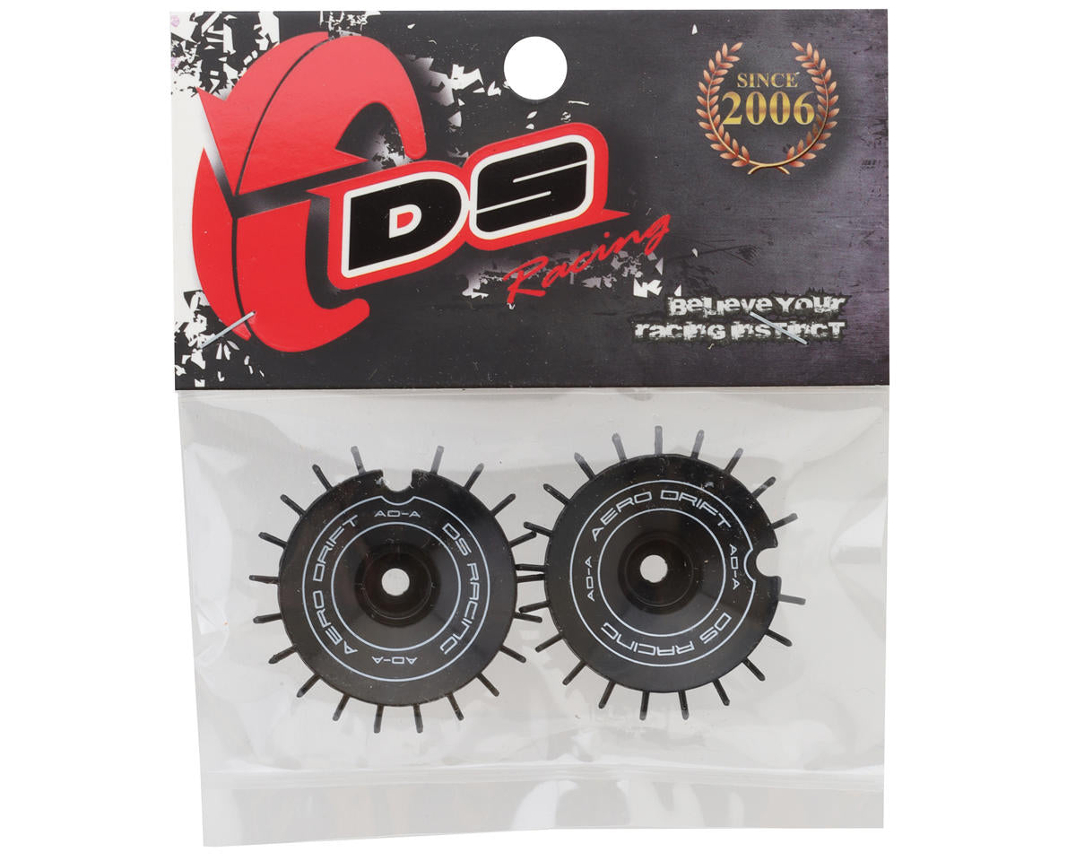 DS Racing DSC-AD-AB-WF Sloped Aero Drift Wheel Cover (Black) (2) (Drift Element Wheels)