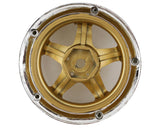 DS RACING DSC-DE-017 Drift Element 5 Spoke Drift Wheels (Gold & Chrome) (2) (Adjustable Offset) w/12mm Hex