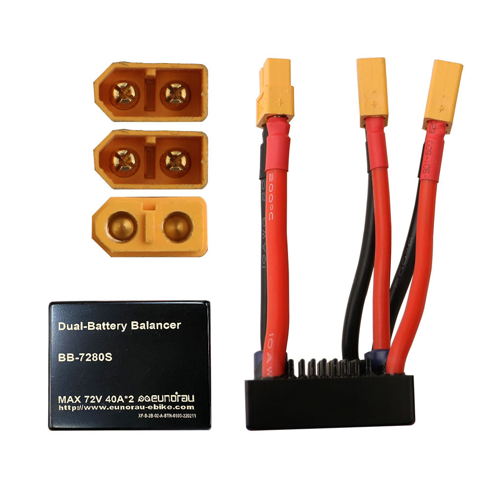 EUNORAU 24V/36V/48V/52V/60V Dual Battery Parallel Connector
