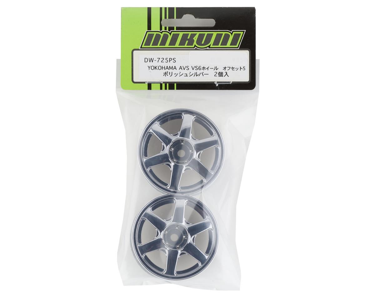 Mikuni Yokohama AVS VS6 6-Spoke Drift Wheels (Polished Silver) (2) (5mm Offset)