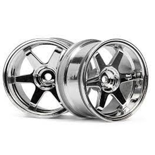 HPI HPI3612 5 Spoke 26mm Chrome Wheels Rims Touring Car RC #3612