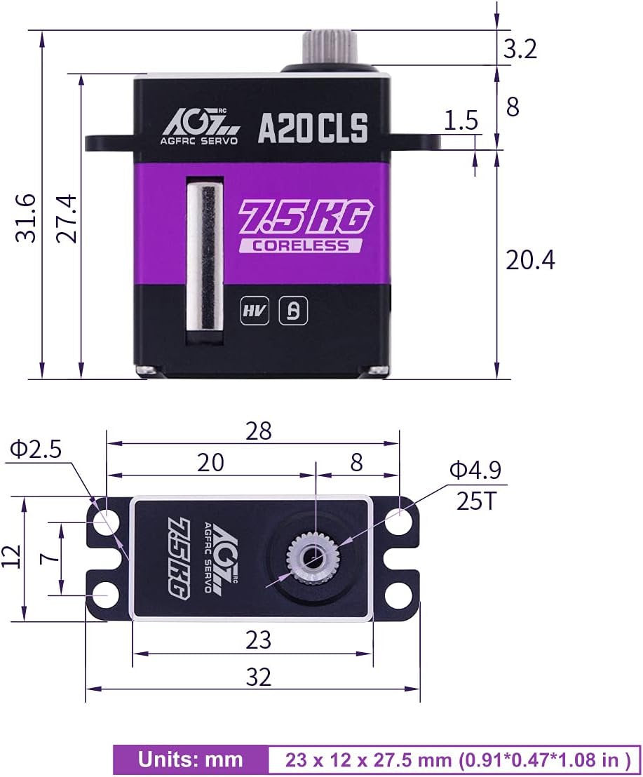 AGFRC 7.5KG High-Torque Micro Steel Gear for Axial SCX24 A20CLS