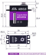 Microengranaje de acero de alto par AGFRC de 7,5 kg para Axial SCX24