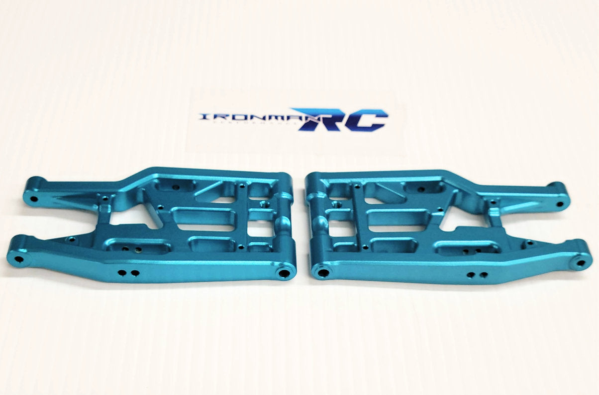 IRonManRc Hobao Vte2 ​​Bras triangulaires inférieurs arrière en aluminium *BABY BLUE*