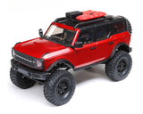 Axial SCX24 2021 Ford Bronco Hard Body 1/24 4WD RTR Scale Mini Crawler (Rouge) avec 2