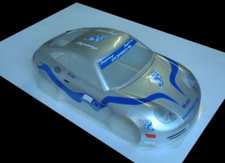 DELTA PLASTIK 0105 - PORSCHE 911 GTS 1/8 SCALE GT RC CAR BODY
